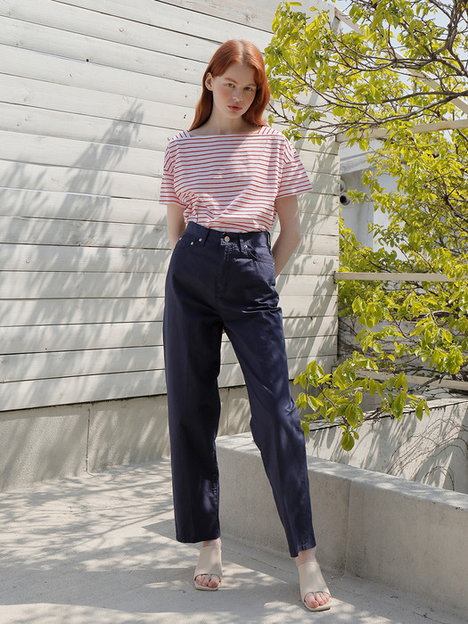 20SS COTTON WIDE PANTS / NAVY