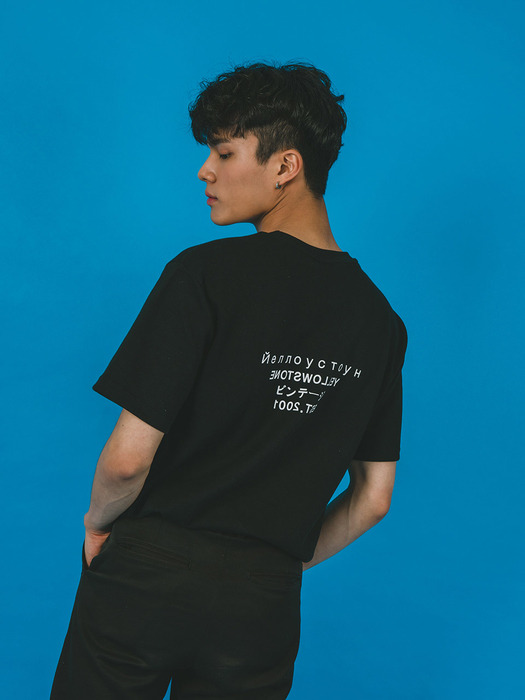 포켓 오버핏 반팔 티셔츠  -YS103BK /Black