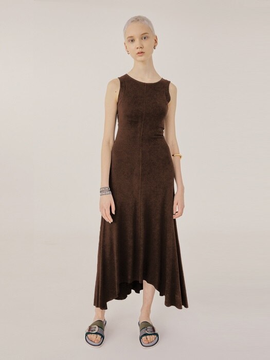 Glam Jersey dress (Brown)