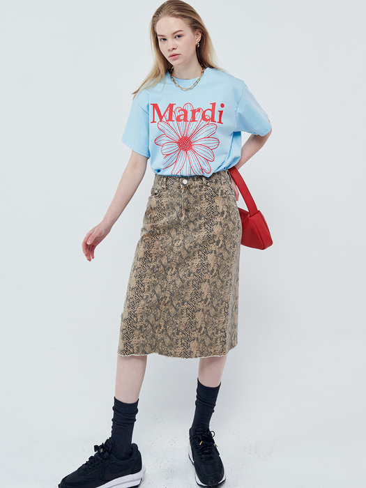 FLOWER MARDI TEE SKYBLUE