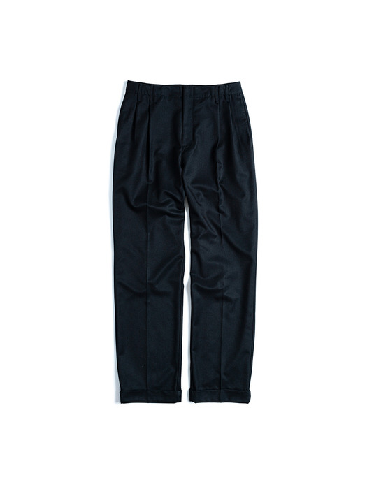 TWO TUCK WIDE PANTS / D.NAVY