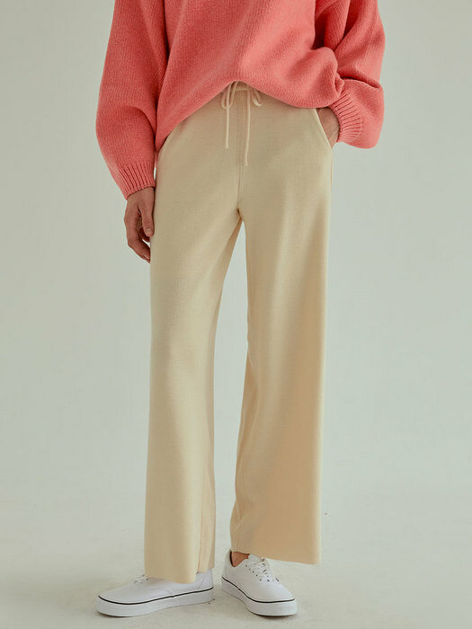 Daily Knit Banding Pants[Beige]
