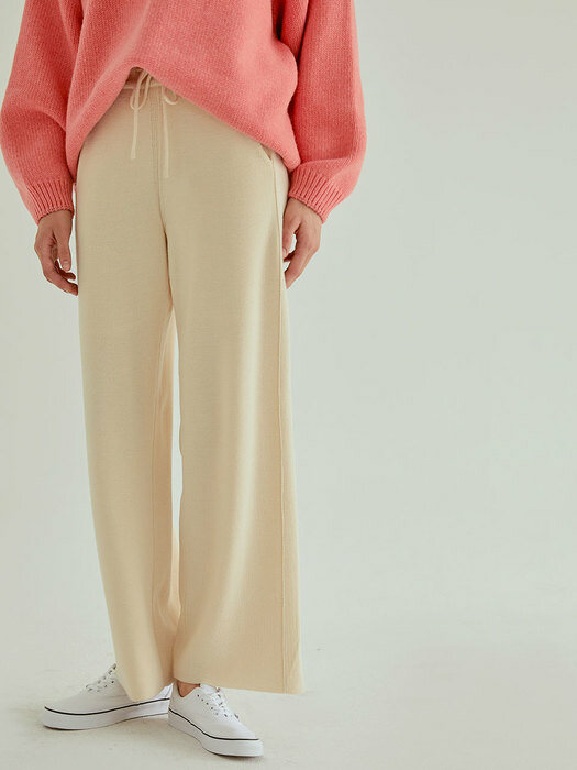 Daily Knit Banding Pants[Beige]