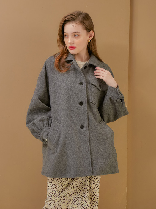 POCKET POINT HALF COAT_GREY