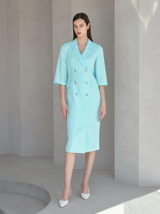 OLYA / Slit Sleeve H-line Formal Dress(mint)