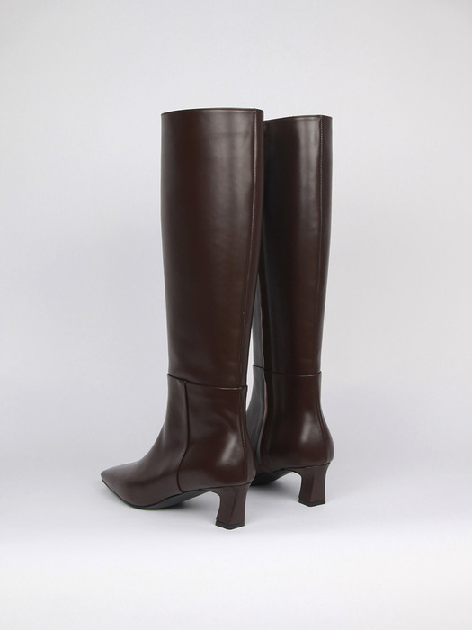 Ava Long Boots Leather Brown