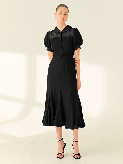 FLORENCE Round collar dress (Black)