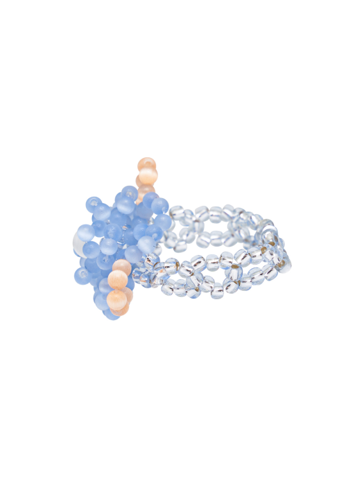Lotus Beads Ring (Blue)