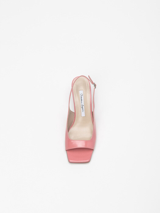 Savon Toe Open Slingbacks in Coral Pink