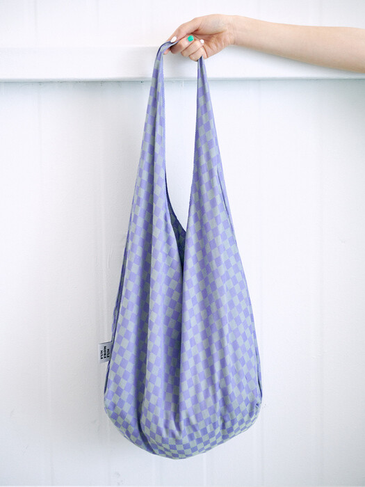 Checkerboard eco bag (violet)