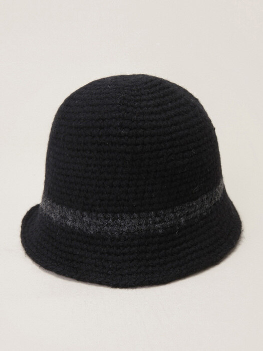Wool-blend Knit Bucket Hat_L7RAW20240BKX