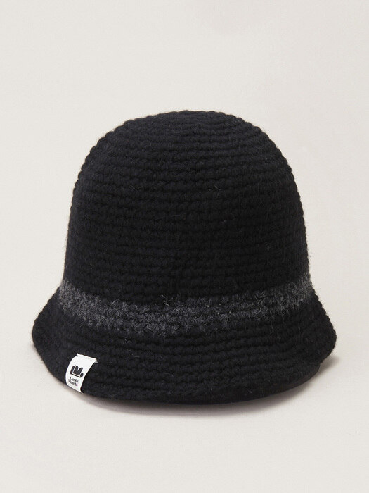 Wool-blend Knit Bucket Hat_L7RAW20240BKX