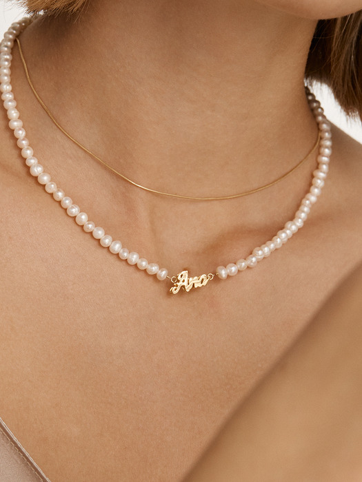 Double Pendant Pearl Necklace #P01