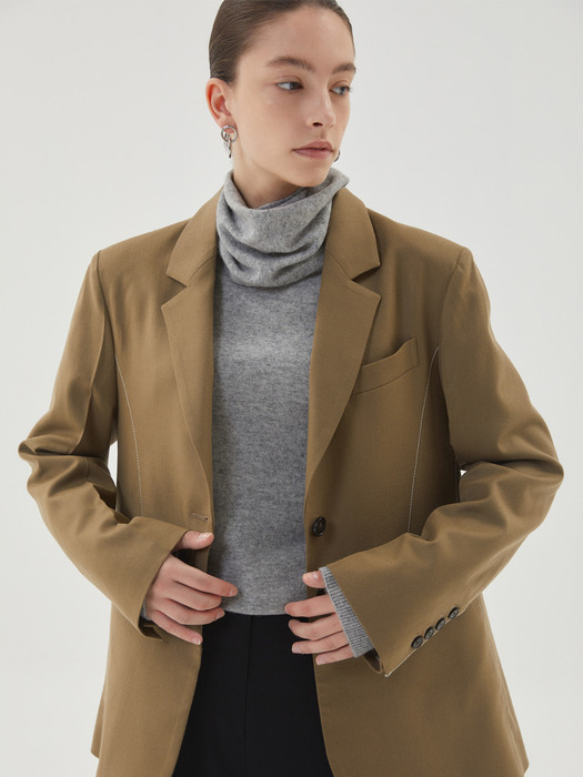 TAILORED STITCH JACKET_CAMEL