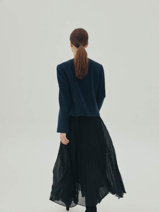 Ruffled-collar Dress BLACK (JYDR1D911BK)
