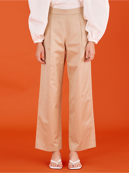 Cotton Semiwide Pants_Beige