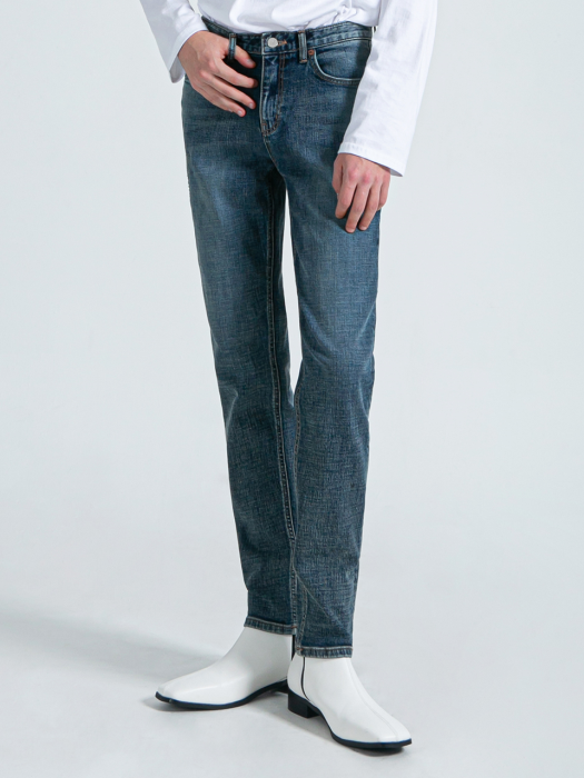 M153 SLIM STRAIGHT DENIM PANTS_MEDIUM BLUE