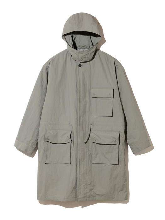side slit field jacket khaki grey