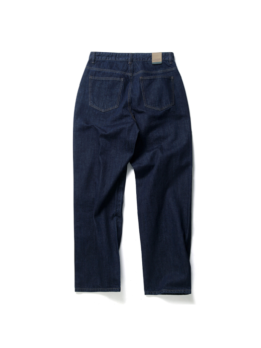 Semi wide Denim pants_Navy