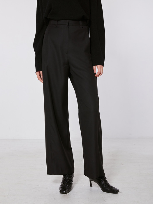 TOF WIDE-LEG SIDE PANNEL TROUSER BLACK