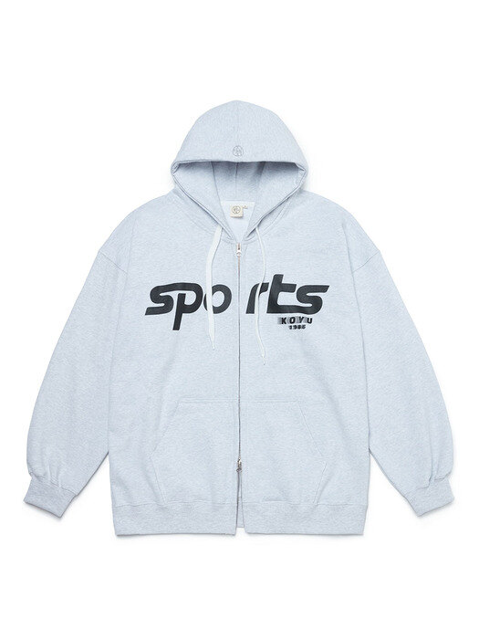 KOYU SPORTS - SPORTS hood zip -up (gray)