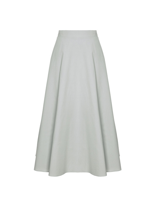Basic flare long skirt - mint