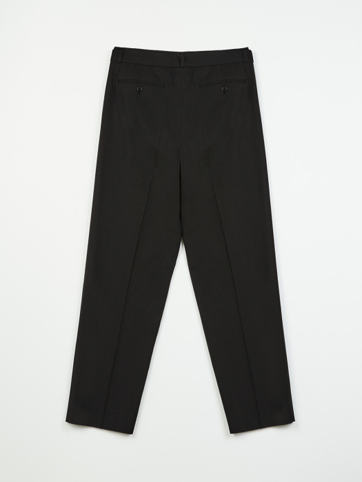 Wool Blended Belted Pants (Black)