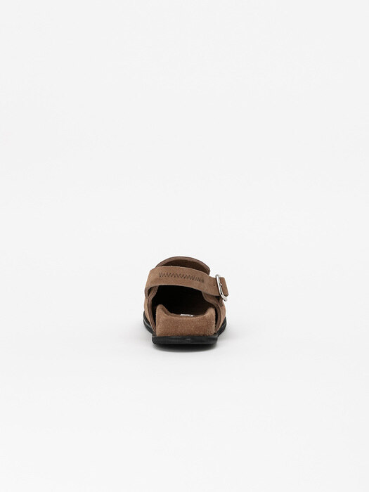 Supi Footbed Slingback Slides in Tobacco Brown