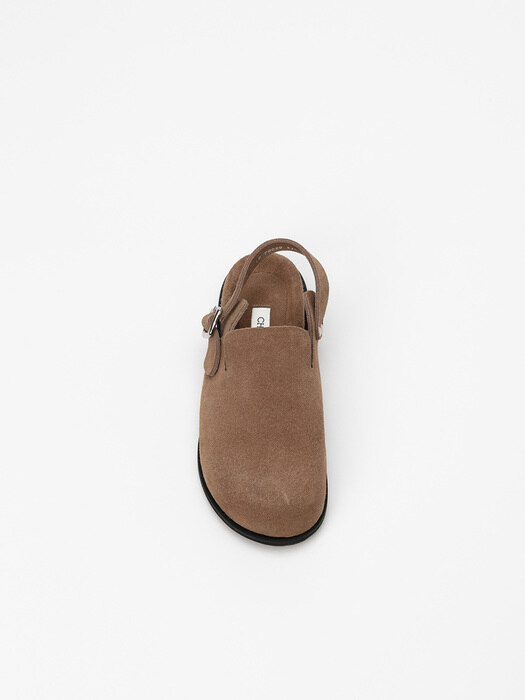 Supi Footbed Slingback Slides in Tobacco Brown