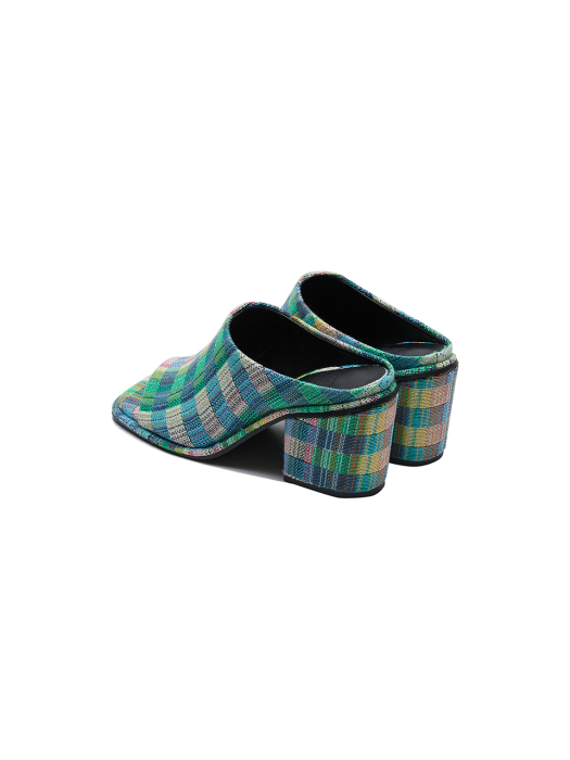 UNKY Chunky Heeled Sandals - Green Multi
