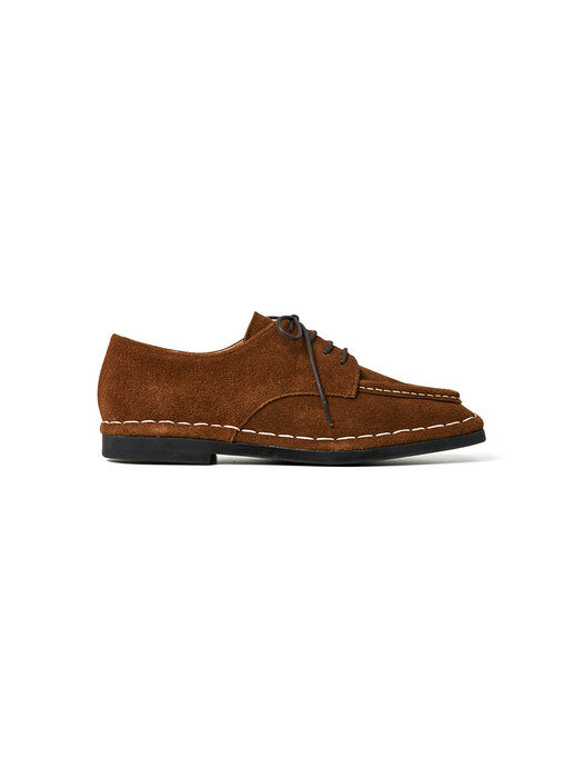 30mm Taylor Suede Moc-toe Derby (Brown)