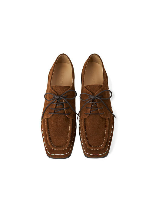 30mm Taylor Suede Moc-toe Derby (Brown)