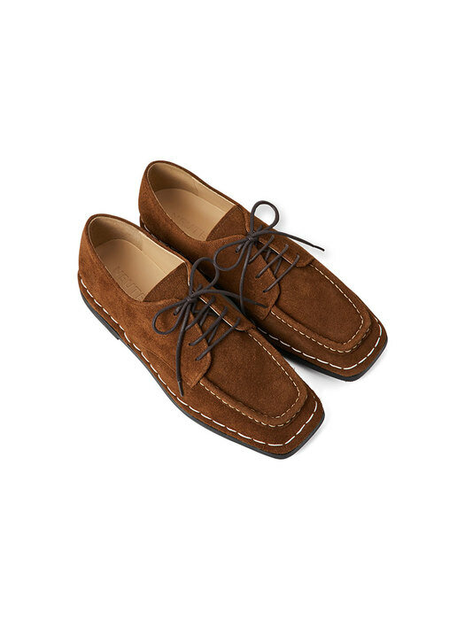 30mm Taylor Suede Moc-toe Derby (Brown)