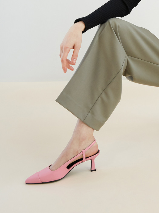 Celia Slingback Pumps Leather Pink