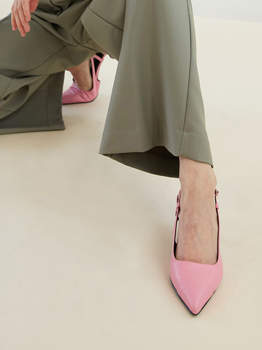 Celia Slingback Pumps Leather Pink