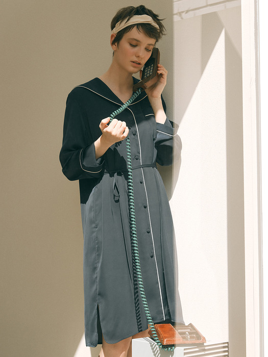 [Comfort] Sailor Robe Nightdress