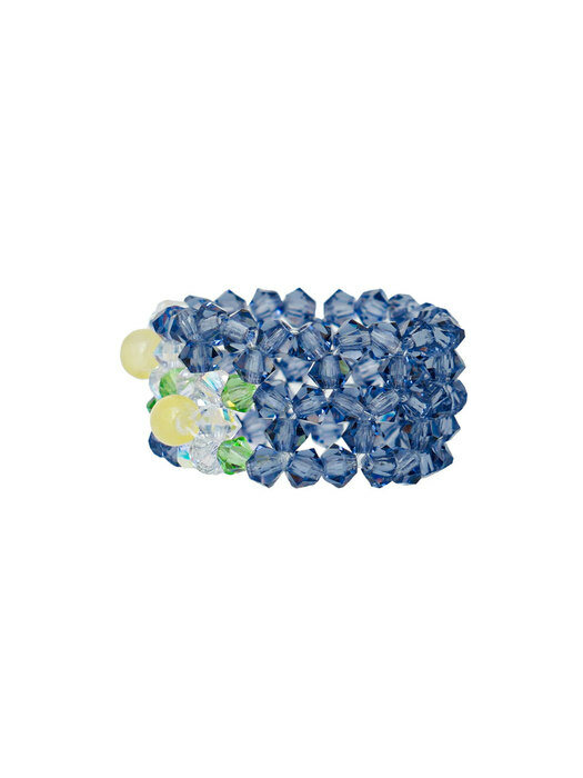 Flower Pixel Beads Ring (Purple)