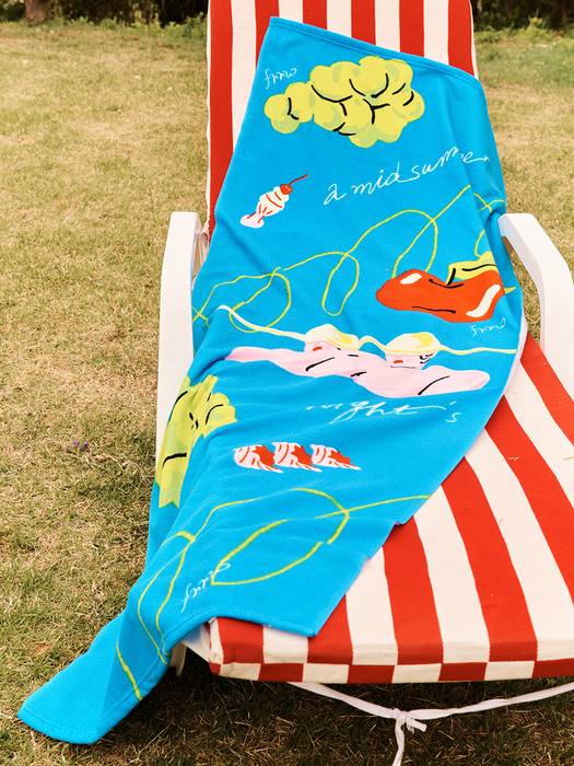 [X ABANG] Summer Graphic Beach Towel