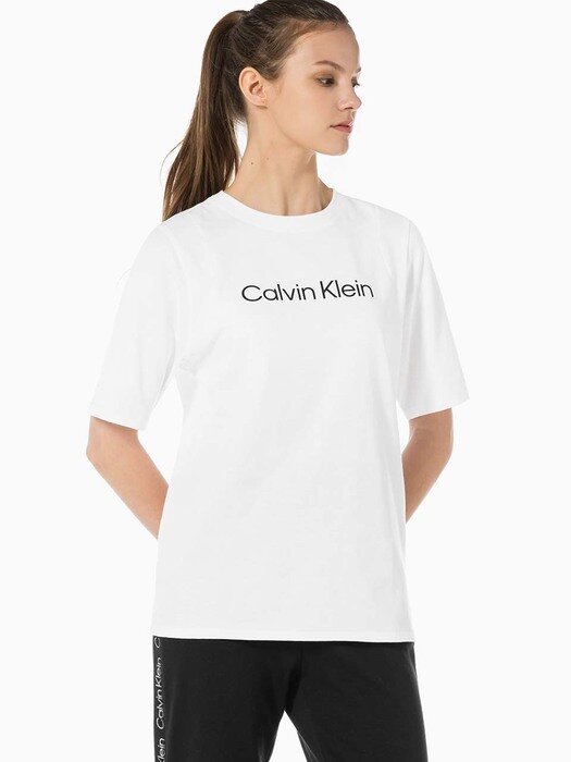 여성 컬러 블락 보이프렌드 핏 티셔츠_4WS2K185110