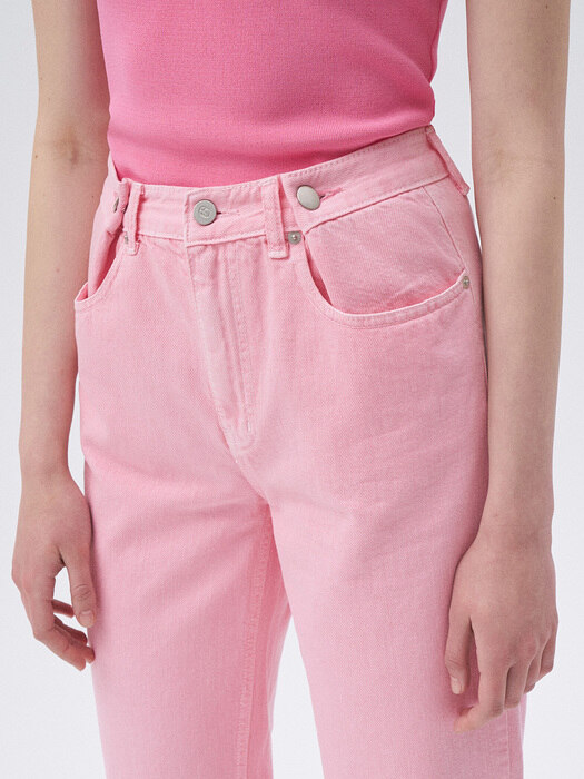 [단독]Dyeing Tuck Denim pink-Pants