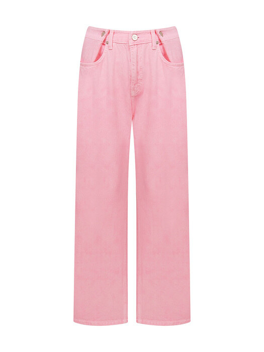 [단독]Dyeing Tuck Denim pink-Pants