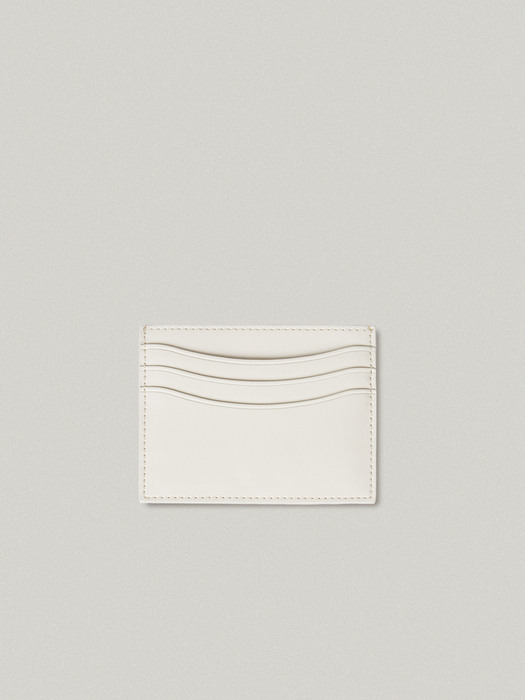 LOGO CARD HOLDER IN IVORY