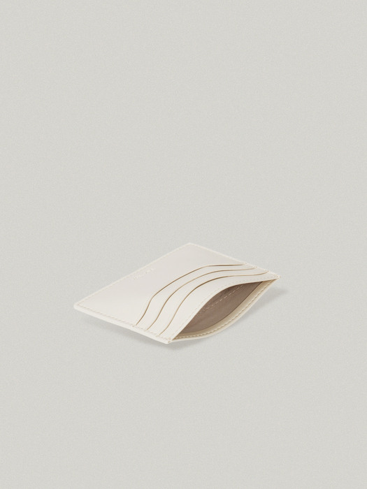 LOGO CARD HOLDER IN IVORY