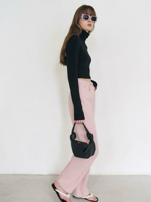 22 Fall_ Black High Neck T-Shirt