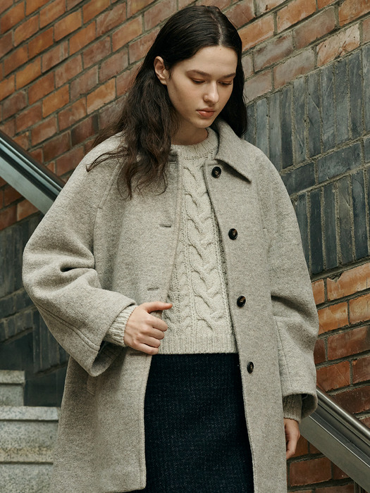 [Day-wool] Balmacaan Wool Coat