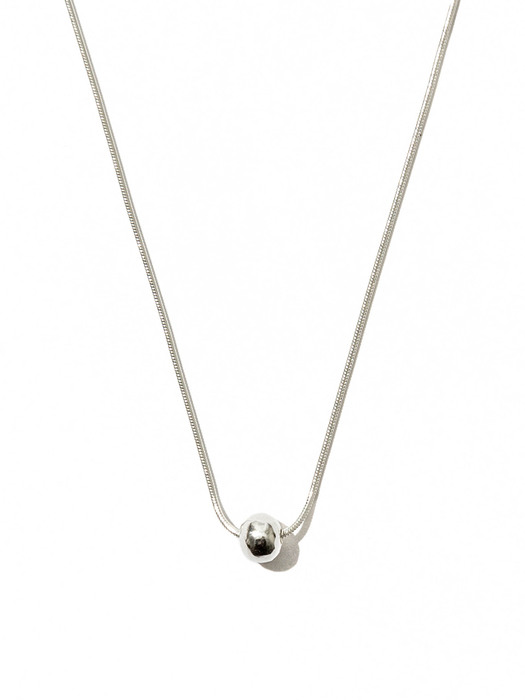 Date of birth ball necklace Silver