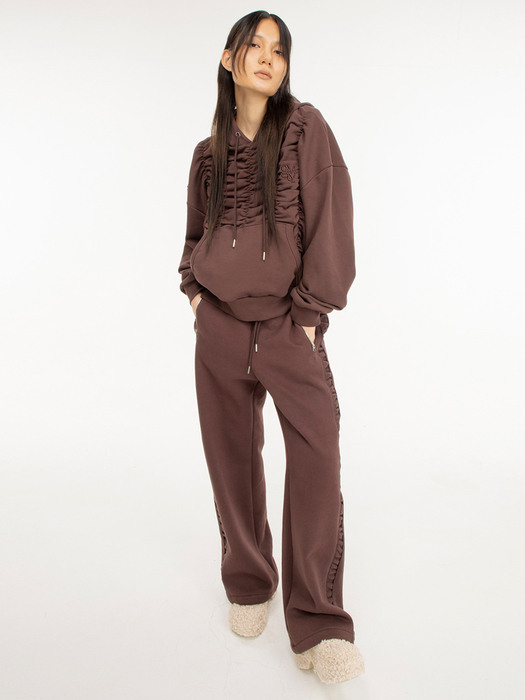 G_SIDE POINT SWEATPANTS / BROWN