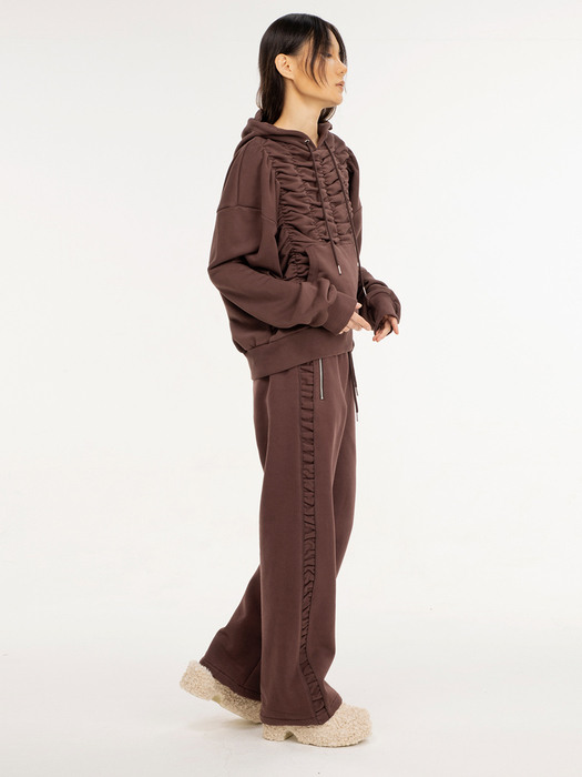 G_SIDE POINT SWEATPANTS / BROWN