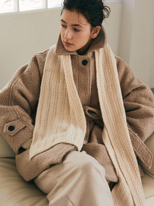 MINIMAL TWIST MUFFLER_BEIGE