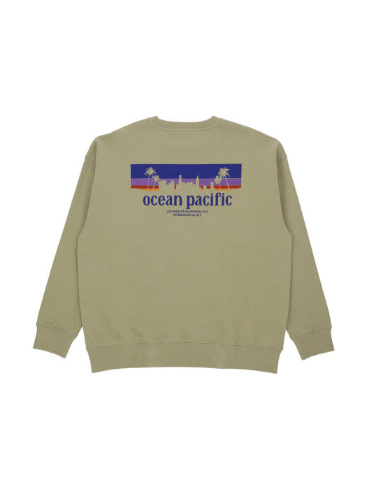 OCEAN CITY SWEAT SHIRT [KHAKI]